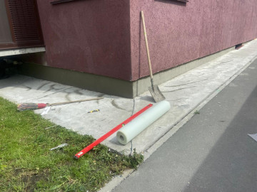 Ремонт фасада и отмостки